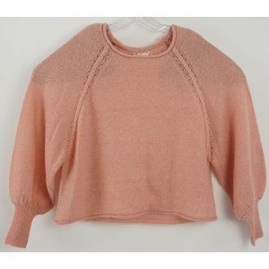 Band of Gypsies Women's Small Pink Mohair Wool Lightweight Loose Dolman Sweater